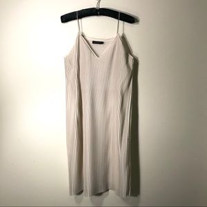 Calvin Klein Collection Cream Pleated Dress